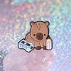 Venda Quente Novo Série Aprendizagem Capivara Acessórios de Distintivo Divertido Decoração de Mochila Escolar Estudantil Broche Animal de Desenho Animado