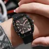 Comercio Exterior Transfronterizo Popular de Moda Tendencia Reloj para Hombre Transmisión en Vivo Douyin Barril Silicona Cuarzo Reloj Fabricante Venta al por Mayor