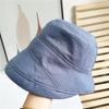 Versión coreana del sombrero de pescador azul neblina para mujer, sombrero de marea primaveral japonés, protector solar, sombrero casual, sombrero de lavabo, sombrero rizado, venta al por mayor