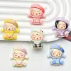 Accesorios de Resina Dibujos Animados Bricolaje Destello Fino Postura Sentada Niña Hecho a Mano Pegatina para Nevera Broche Llavero Decoración para Teléfono Móvil