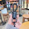 Chaveiro Pingente Criativo Moda Corrente de Ferradura Couro PU Tecido Couro Genuíno Logo Embossável Cordão de Alta Qualidade Anti-perda