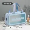 Bolsa de Cosméticos Transparente de PU, Grande Capacidade, Alto Valor Estético, Bolsa de Armazenamento de Cosméticos Impermeável Portátil, Necessaire Atacado