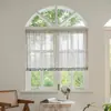Comércio exterior venda quente americano simples preto e branco treliça impresso cortina imitação cânhamo sala de estar quarto varanda semi-sombreamento cortina acabada