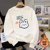Sudadera Huamian Negra de Cuello Redondo para Mujer, Nuevo Estilo Otoño e Invierno 2026, Top Holgado de Talla Grande con Mangas Largas, Chaqueta de Forro Polar de Invierno