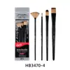 Conjunto de Pincéis de Nylon Transfronteiriço Combinação Pintura Artística Caneta Aquarela Pincel para Tinta Acrílica Pincel Leque para Pintura a Óleo