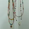 Collar de Corazón Hecho a Mano con Cuentas para Mujer, Diseño de Nicho, Retro Elegante de Alta Gama, Accesorios Versátiles de Cadena para Clavícula