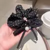 Lenço Quadrado de Bolinhas Suave Estilo Coreano Scrunchie para Mulheres Estilo Preguiçoso Acessório de Cabelo Versátil Elástico de Cabelo Quadrado Extra Grande Novo Estilo Elástico de Cabelo