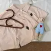 Roupas de Verão para Meninos e Meninas, Roupas da Moda de Marca Tendência para Crianças, Camisetas Polo e Bermudas Estampadas de Desenho Animado de Comércio Exterior