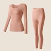 10 cores ultra-fino roupa interior térmica embelezador da pele e roupa interior muscular confortável base hidratante gola redonda não-marcação alta-elástica terno de outono para as mulheres