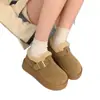 Mocasines peludos de suela gruesa, zapatos estilo Birkenstock para mujer, nueva colección otoño/invierno 2026, botines sin cordones para la nieve, zapatos tipo gorro, zapatos cálidos de algodón