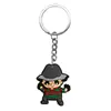 Serie de Halloween Más Vendida Transfronteriza Dibujo Animado Goma Suave de PVC Llavero de Metal Colgante para Bolso Accesorio Decorativo Pequeño DIY