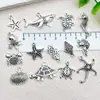 Animal Marinho Transfronteiriço Polvo Tartaruga Estrela do Mar Concha Pingente de Liga Acessórios para Pulseira Colar Joia Pingente DIY