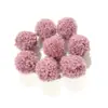 Jialin 1.5cm Bola de Pelo de Peluche Bola de Pelo de Perro Ropa Bufanda Pendientes Joyería diy Accesorios de Bola de Pelo de Cachemira