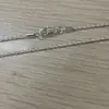 Joias de Comércio Exterior Cobre Banhado a Prata Corda Torcida 2mm Colar Venda Quente Estoque Pronto Estilo Coreano Quente 16-30 polegadas