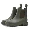 Botas de Lluvia de Moda para Mujer 2024 Nuevas Botas de Lluvia de Gama Alta Suela Gruesa Aumentada Resistentes al Desgaste Zapatos de Agua para Exteriores Universal para Todas las Estaciones Zapatos de Goma