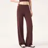 Pantalones de Yoga con Sensación de Nube, Cintura Alta, Caída Suelta, Transpirables, Pierna Ancha, Adelgazantes, Cubre, Pantalones Largos con Cintura Plegable, Directo de Fábrica