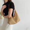 Estilo coreano Ins Vintage Woven Tote Bag Straw Bag Grande Capacidade Axilas Bolsa Bolsa de Ombro Bolsa de Praia Estilo de Férias para Mulheres