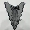 HW Moda Bordado Hermoso Encaje de Espalda Malla Accesorios para Prendas Poliéster Encaje Decorativo de Espalda