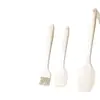 Pincel de Silicone para Óleo Cozinha Grau Alimentício Pequeno Churrasco Raspador Conjunto Pincel de Óleo Ferramenta Resistente a Altas Temperaturas Conjunto Creme