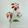 3 Flores de Lirio de Llama Artificiales Hechas de Plástico Impreso en 3D para Decoración del Hogar, Flores Falsas para Bodas y Uso en Exteriores