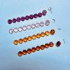 Magnésio Natural Alumínio Granada Morango Cristal Laranja Romã Fanta Romã Redonda 2,75mm Fundo Plano Corte Rosa