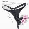 Produtos sexuais adultos unissex silicone duplo-cabeça vestir calças de couro casais flertando produtos sexuais