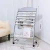 Clip para periódico estante para libros y periódicos pequeño revista promocional estante de piso almacenamiento estante simple oficina estante para periódicos
