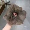 2026 Nuevo Scrunchie de Gasa de Burbujas de Gama Alta con Patrón Estrellado Elástico Elegante para Cola de Caballo Tira Rayada para el Cabello Accesorio para el Cabello Versátil