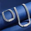 Joyería Xuandi Collar de 25 mm Hexagonal Incrustado de Diamantes Cadena Cubana de Seis Filas Accesorios para Hombres Cadena Cubana Hip-Hop