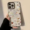 Funda de Teléfono Navideña Colorida con Fuegos Artificiales y Temática de Perros para iPhone 17 Pro Max, Apple 15, Niche 16, Diseño Simple