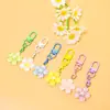 Chaveiro Colorido de Flor de Cerejeira Fofo DIY Pequenos Acessórios Bolsa Acessórios de Boneca Decorações Pingente Atacado