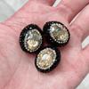 Bola de diamante incrustada con cuentas de cristal de pedrería, cuentas con agujero, cuentas espaciadoras, hechas a mano, material para colgante de pulsera de mano, accesorios de joyería DIY al por mayor