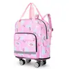 Bolsa de Viaje Universal con Ruedas Desmontables Espalda Bolsa de Viaje para Estudiantes Tamaño Grande Almacenamiento Plegable Gran Capacidad Bolso de Mano Bolsa de Abordar