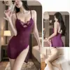 Nuevo conjunto de lencería sexy: vestido de tirantes de encaje transparente de doble capa, camisón de tirantes puro y seductor para mujer