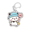 Chaveiro fofo do personagem Bubu, pingente de acrílico, decoração personalizada de mochila estilo cartoon ins para estudantes, personalizável