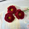 Flores Artificiales con 3 Cabezas de Peonías de Mil Capas para Paisajismo, Arreglos Florales, Decoración de Fondo de Boda, Flores Artificiales, Flores Falsas