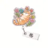 Comércio Exterior Venda Quente Porta-Crachá Retrátil com Cordão Animal Divertido Acrílico Retrátil Glitter Broche Clipe Atacado