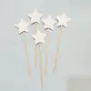 Decoração de Bolo Estrela de Cinco Pontas 3,5cm Papel Glitter Coração Estrela de Cinco Pontas Topper de Aniversário Decoração