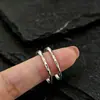 Anillo Mobius de Plata para Mujer Plata de Ley S925 Anillo Abierto de Moda Versátil Regalo de San Valentín para tu Amante