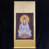 Venta al por mayor de Pinturas Tradicionales Chinas, Caligrafía y Pintura Antiguas, Thangka, Pinturas Religiosas de Brocado y Seda, Pinturas Colgantes del Bodhisattva Guanyin, Ya Enmarcadas, Disponibles para Dropshipping