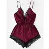 Nova lingerie sexy de comércio exterior europeu e americano para uso doméstico, camisola de renda sexy, body de tecido brilhante, lingerie provocante e sensual