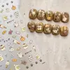 Adesivos de Unha Populares Fofos em Relevo 3D, Decalques Divertidos para Unhas, Porta-Canetas Cachorro Pudim, Decorações para Unhas de Câmera de Celular