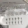 12 Compartimentos Decorações Dark Cross para Nail Art Comércio Exterior Transfronteiriço Mais Vendido Rebites Liga de Zinco Strass DIY Unhas Vestíveis Pequenos Acessórios