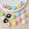 Cadena para teléfono móvil con cuentas de aleación, collar y horquilla, accesorios para el cabello, con diseño de conejo de viento y flores de color macarrón