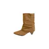 Botas de Cano Curto Femininas para Outono/Inverno 2026, Novo Estilo, Bico Fino, Salto Agulha, Emagrecedoras, Moda Francesa, Sexy, Deslumbrantes, Celebridade da Internet