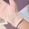 Luvas curtas de protetor solar de verão para mulheres que conduzem respirável antiderrapante com tela sensível ao toque Luvas anti-ultravioleta Luvas finas de primavera e outono