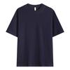 Camiseta de algodón pesado de 240 g de triple aguja, talla europea, doble hilo, hombro caído pequeño, corte holgado, cuello redondo, camiseta transfronteriza europea y americana, logotipo para hombre