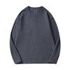 Camiseta de Manga Larga tipo Waffle Estilo Japonés Camiseta Holgada Top Primavera Juventud Color Sólido Camiseta Interior para Hombre