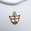 Pulseira Pingente Único Flor Zircônia Microcravejada Banhada a Ouro Cobre Material para Miçangas de Cristal Artesanal Acessórios para Joias DIY