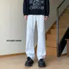 Jeans rectos ajustados de estilo callejero europeo y americano para hombre, nuevo estilo primavera 2023, diseño deshilachado, pantalones pitillo de pierna ancha